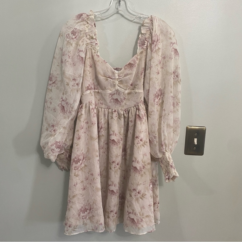 En Saison Kika Babydoll Dress in Pink Floral